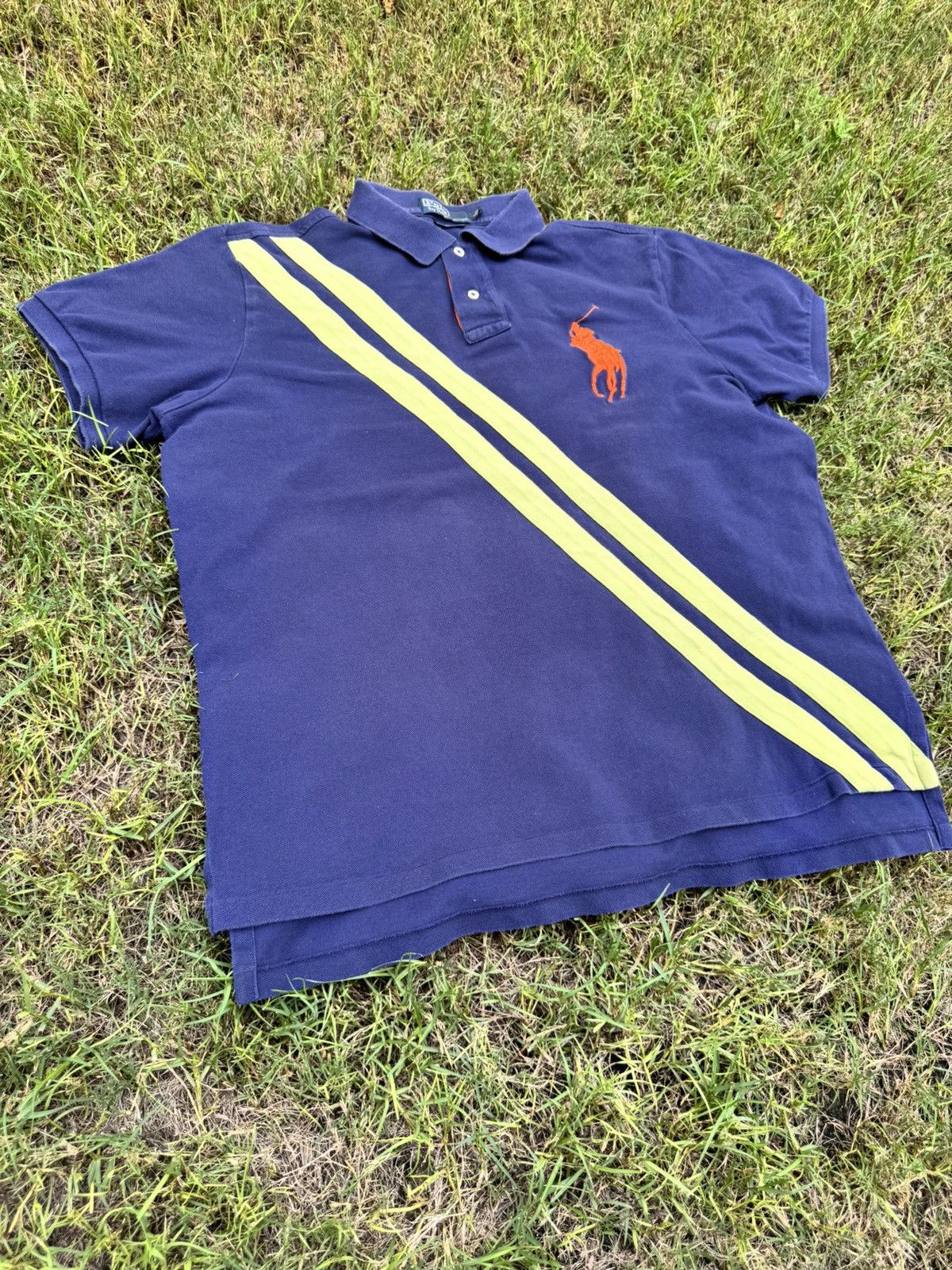 Polo Ralph Lauren Vintage Ralph Lauren Polo Shirt Mens Blue Green Rugby Size US XL / EU 56 / 4 - 3 Thumbnail