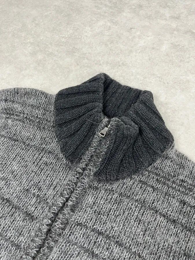 Dolce & Gabbana 2000s Dolce & Gabbana Gradient Grey Wool Zip-Up Sweater Size US M / EU 48-50 / 2 - 6 Thumbnail