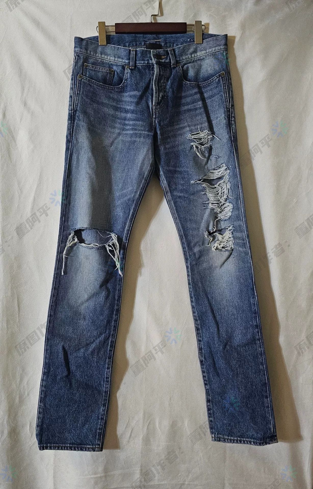 Saint Laurent Paris saint laurent ripped denim jeans for men Size US 32 / EU 48 - 1 Thumbnail