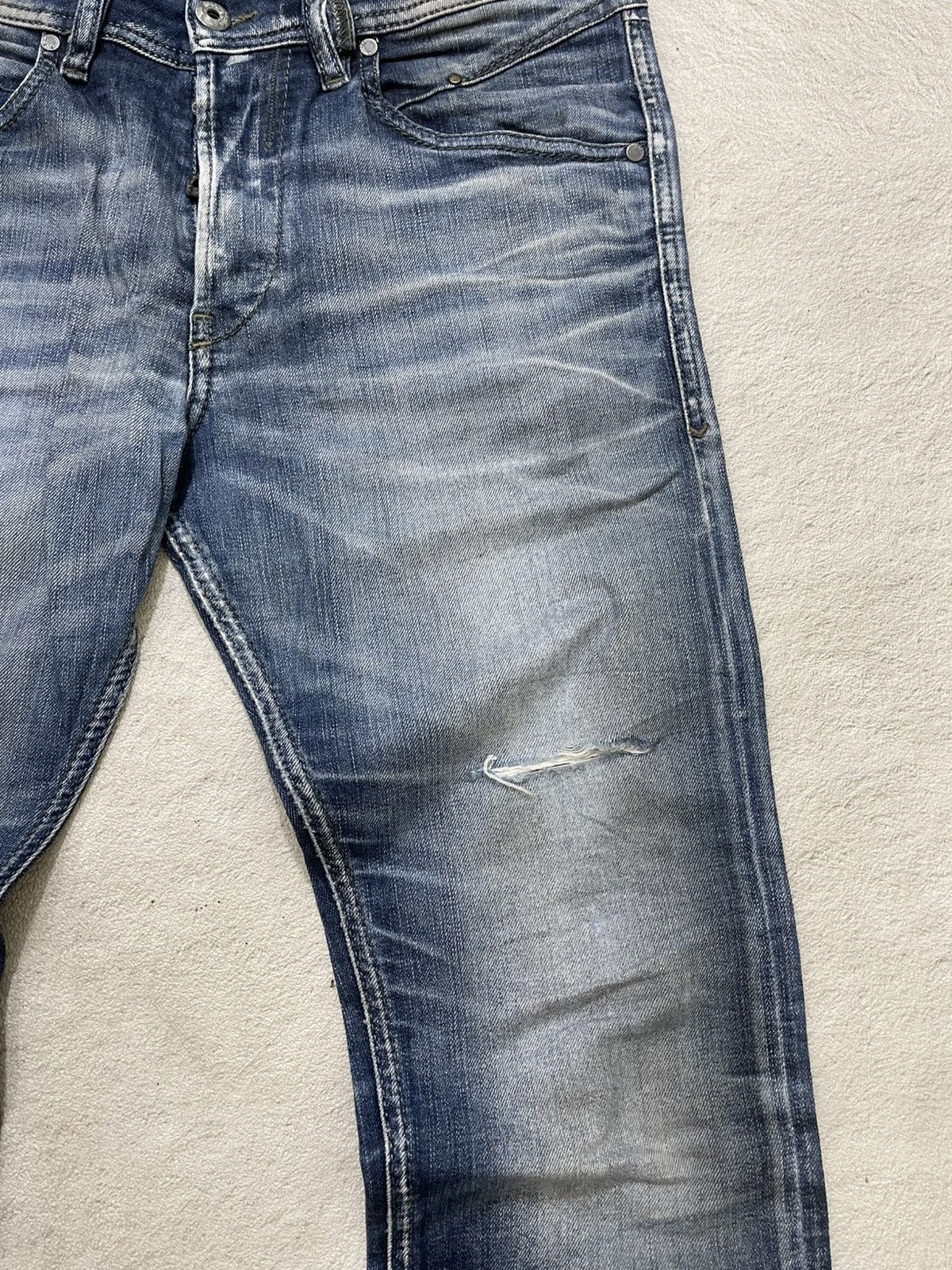 Kapital 2000s Diesel Belther Ripped Denim faded Y2K Ifsix LGB number Size US 30 / EU 46 - 4 Thumbnail