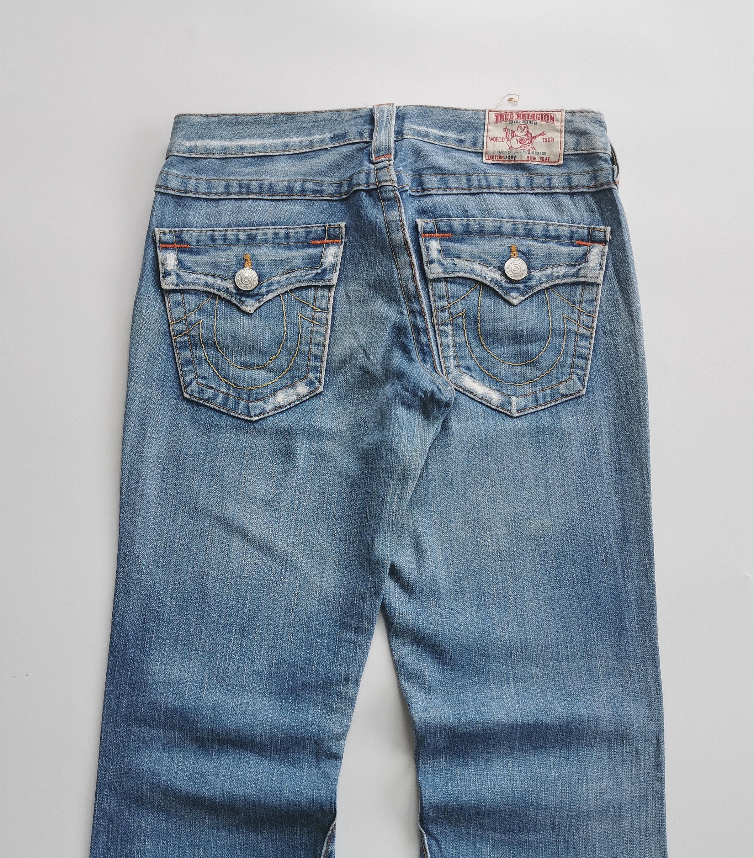 True Religion Vintage True Religion Joey Distress Low Rise Flare Jeans Size 29" - 8 Thumbnail