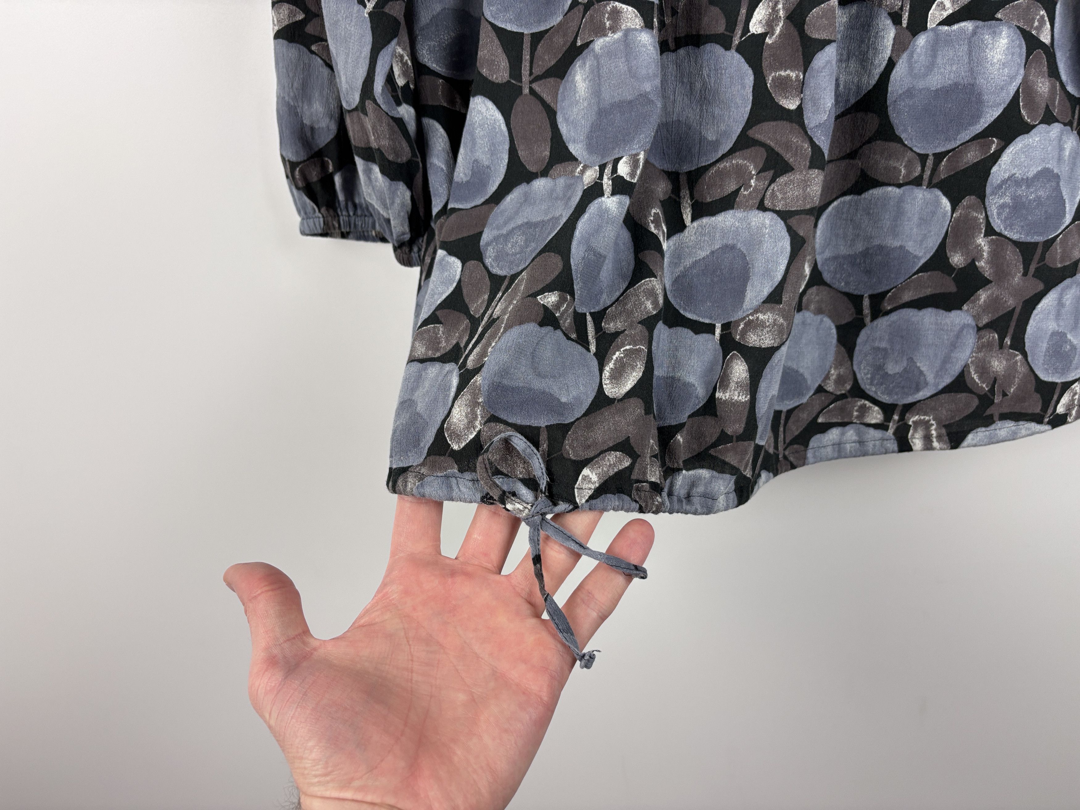 Marimekko Womens Marimekko Floral Blouse Cotton Top Blue Size M Size M / US 6-8 / IT 42-44 - 5 Thumbnail