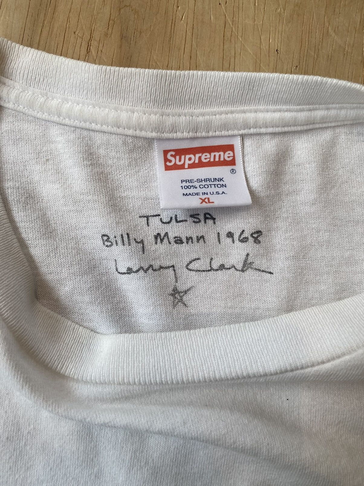 Supreme 2005 Supreme Tulsa Larry Clark Billy Mann Tee SizeXL Size US XL / EU 56 / 4 - 6 Thumbnail