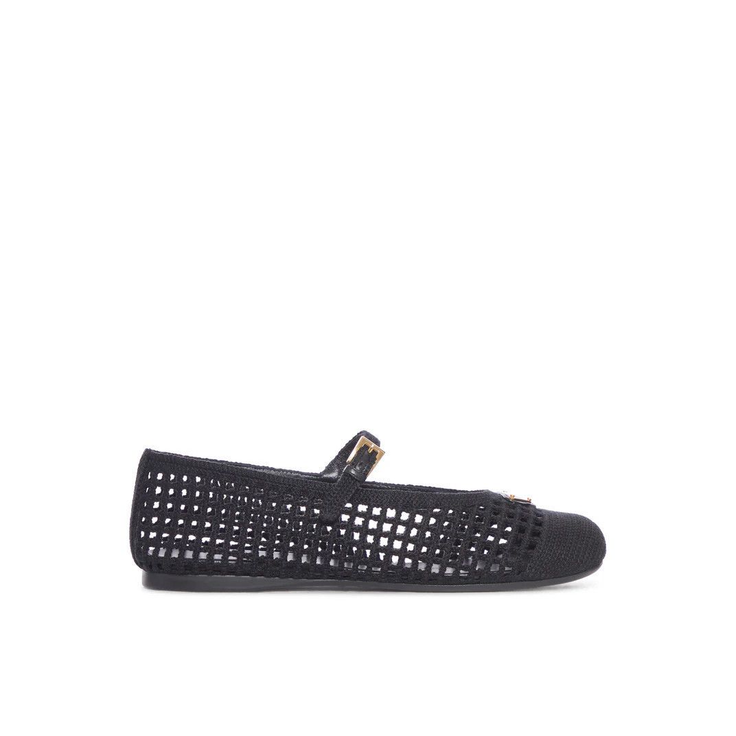 PRADA $1250 Black Crochet Ballerinas New & Authentic (Women'