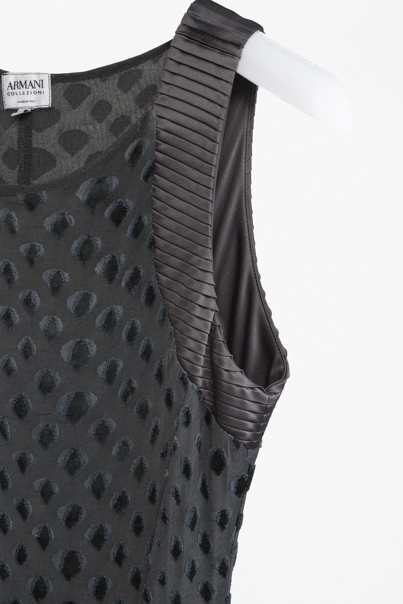 Armani Collezioni Armani Collezioni Grey Flocked Drops Dress Size L / US 10 / IT 46 - 5 Thumbnail