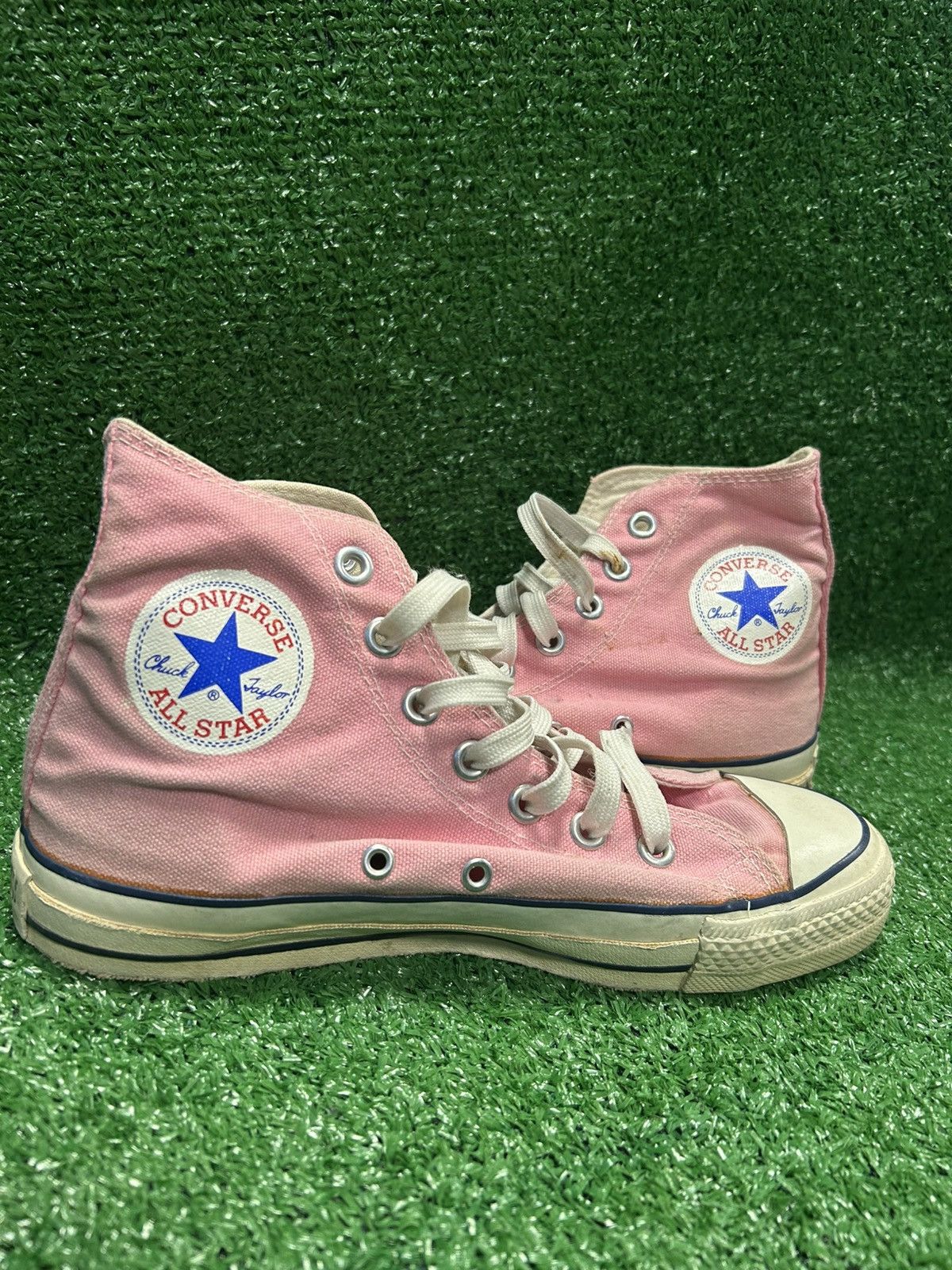 Converse Vintage Vintage women s 80s pink converse chuck Taylor s Grailed