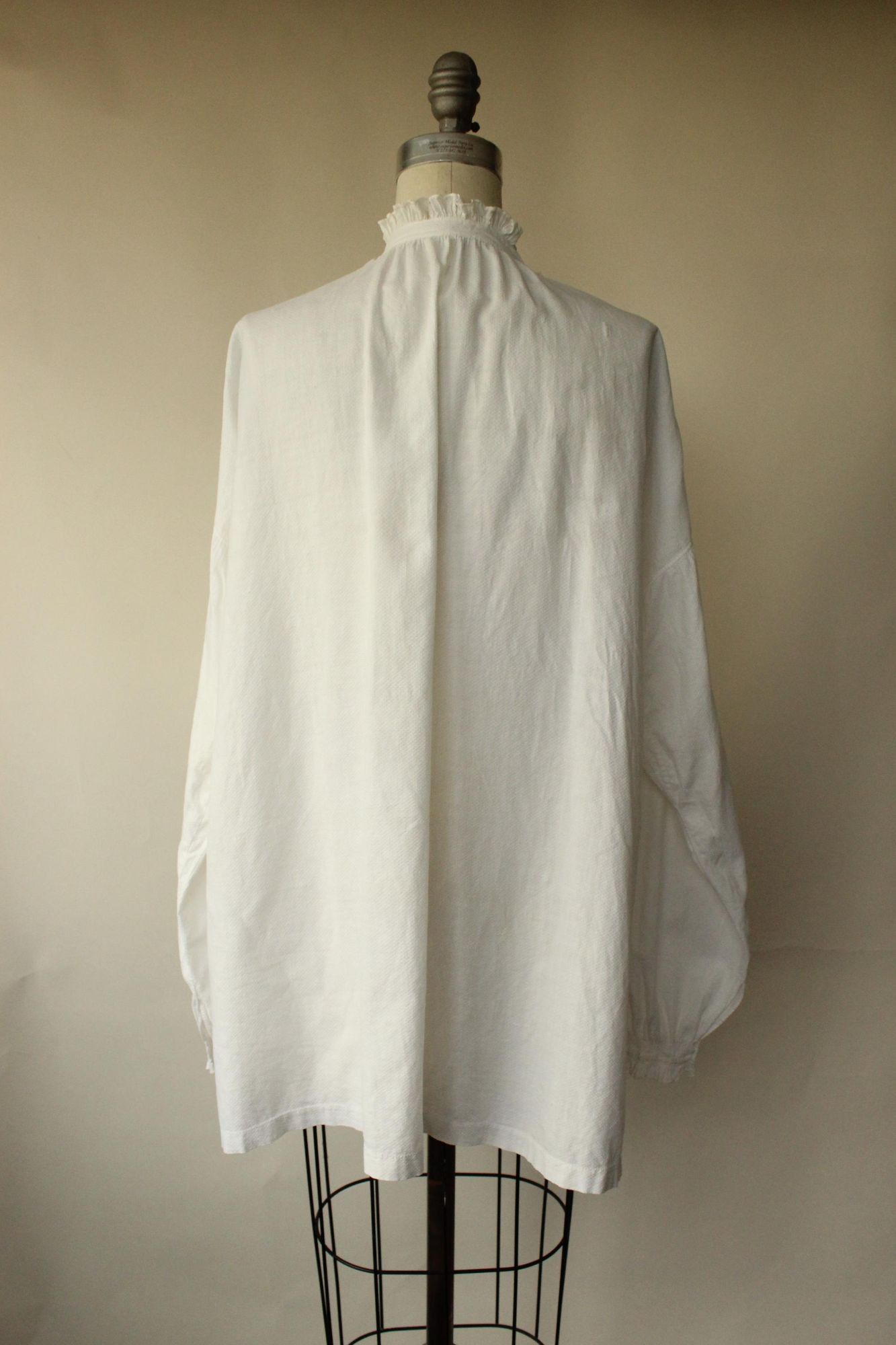Vintage Vintage Antique 1900s Victorian Blouse, Volup White Cotton E Size 4XL / US 24-26 - 4 Thumbnail