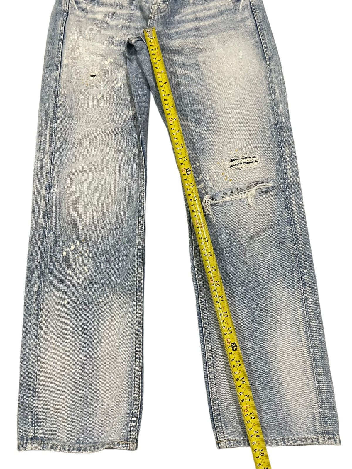14th Addiction Vintage Y2K Japanese Faded Wash Whisker Painted Distressed Size US 31 - 12 Thumbnail