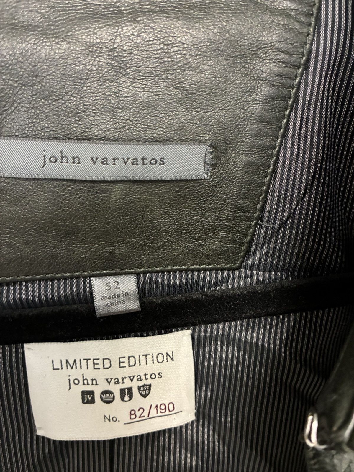 John Varvatos Biker Leather Jacket EU 52 USA 42 Size US L / EU 52-54 / 3 - 8 Thumbnail
