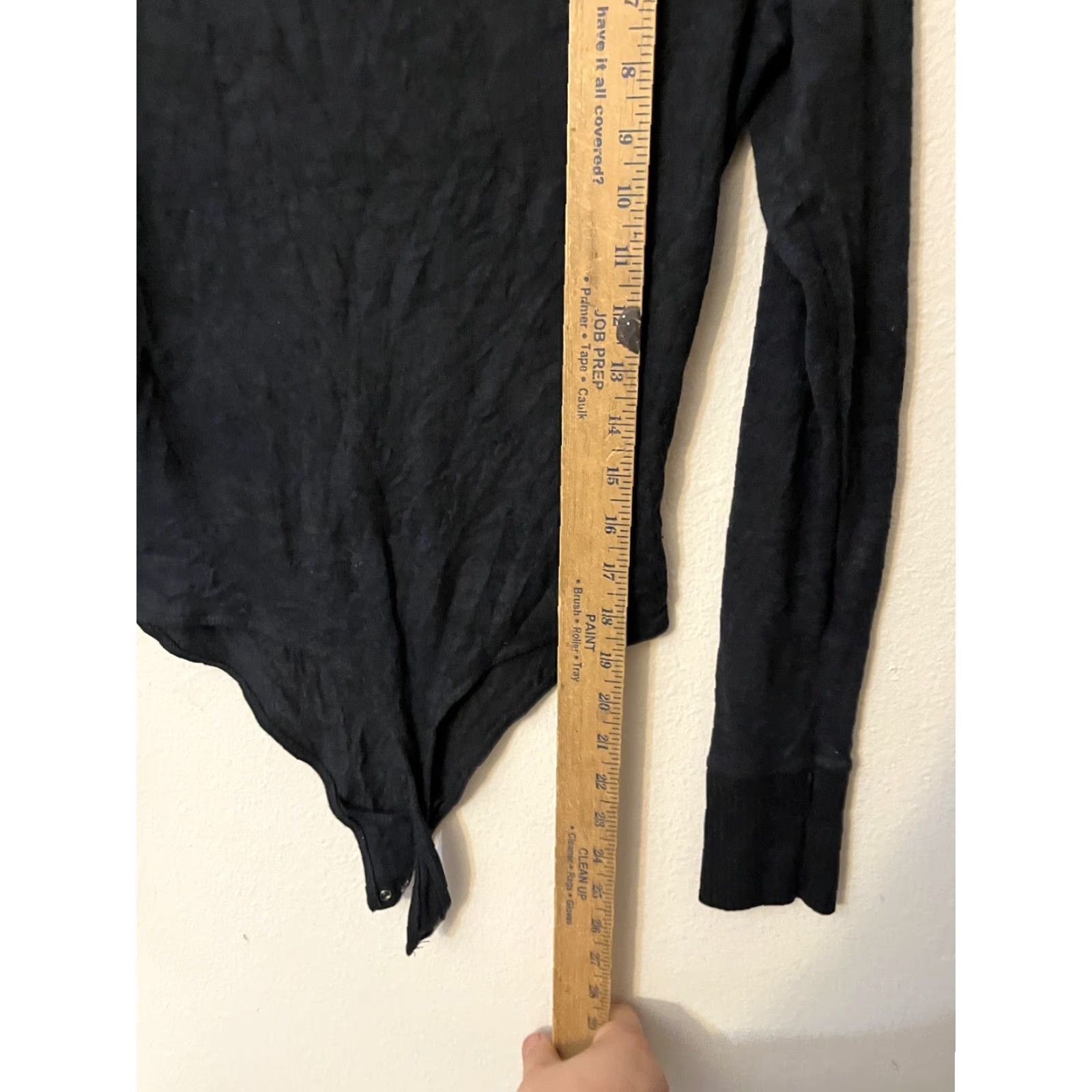 Abercrombie & Fitch Abercrombie & Fitch Bodysuit Small Black Long Sleeve Crew Neck Women Regular Size S Bohemian Basic All Seasons Stretch Breathable Vintage: No Size S / US 4 / IT 40 - 4 Thumbnail