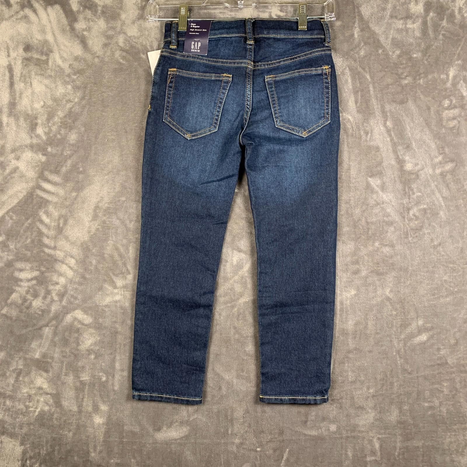 Gap NEW Gap Boys High Stretch Slim Blue Denim Jeans Sz. 6R (380) Size US 26 / EU 42 - 2 Thumbnail