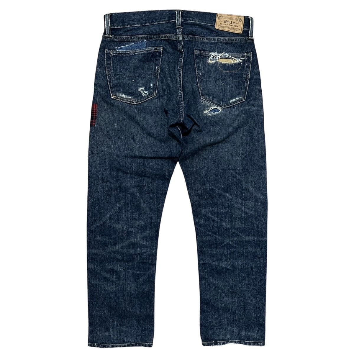 Polo Ralph Lauren Polo Ralph Lauren Patchwork Distressed Selvedge Denim Jeans Size US 30 / EU 46 - 3 Thumbnail