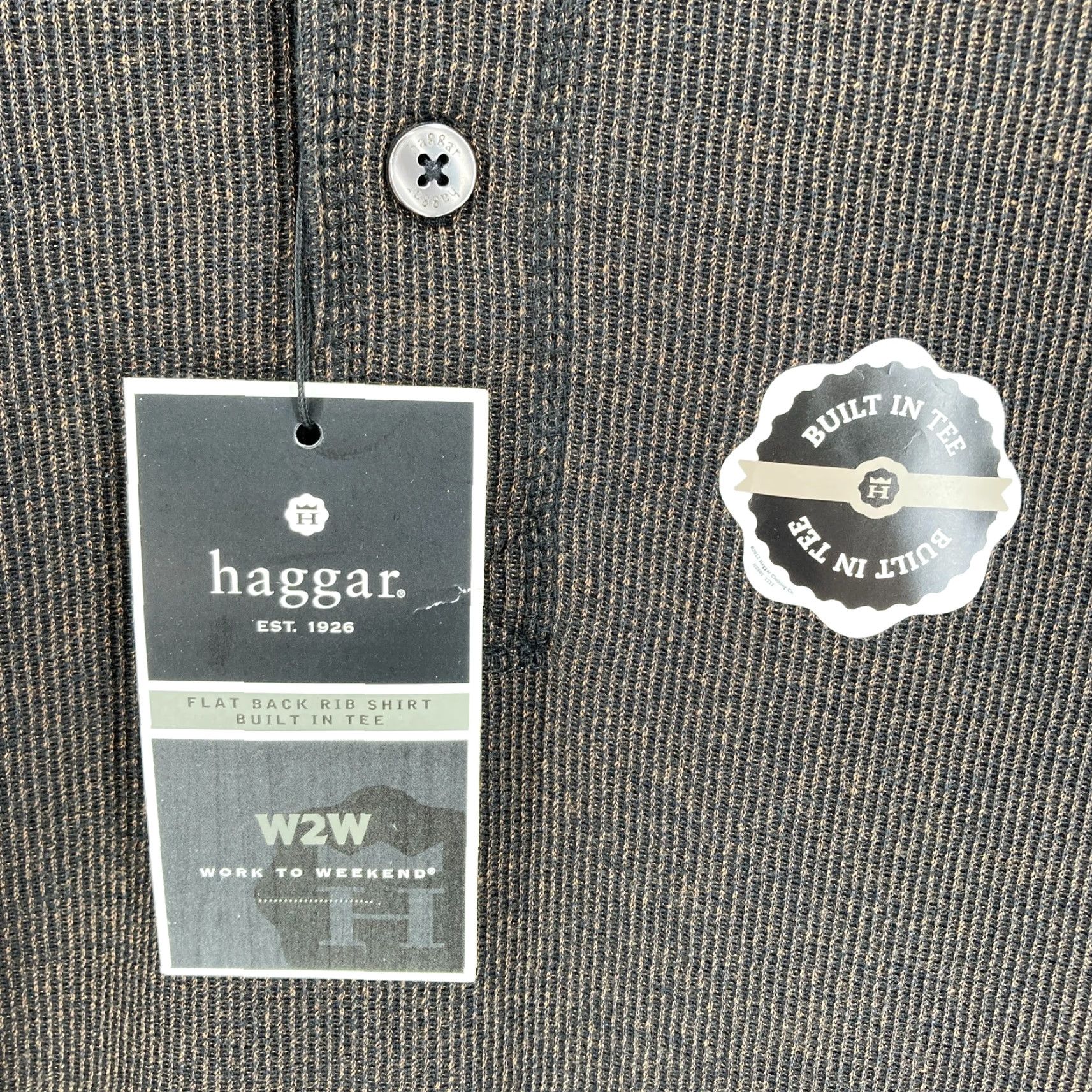 Haggar Haggar Work 2 Weekend Henley Long Sleeve T-Shirt Mens 3XL Brown NWT Long Sleeve Hoodie? Size US XXL / EU 58 / 5 - 3 Thumbnail