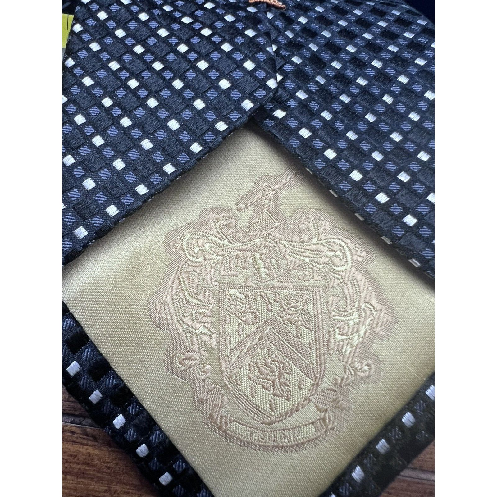 Donald Trump DONALD J. TRUMP MEN'S TIE BLACK/GEOMETRIC WIDTH: 3.50" LENGT Size ONE SIZE - 5 Thumbnail