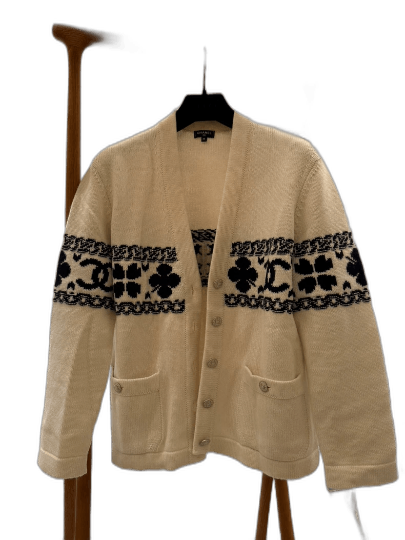 Chanel Chanel Clover Wool Cardigan Size 38 -2505 Size US M / EU 48-50 / 2 - 1 Thumbnail