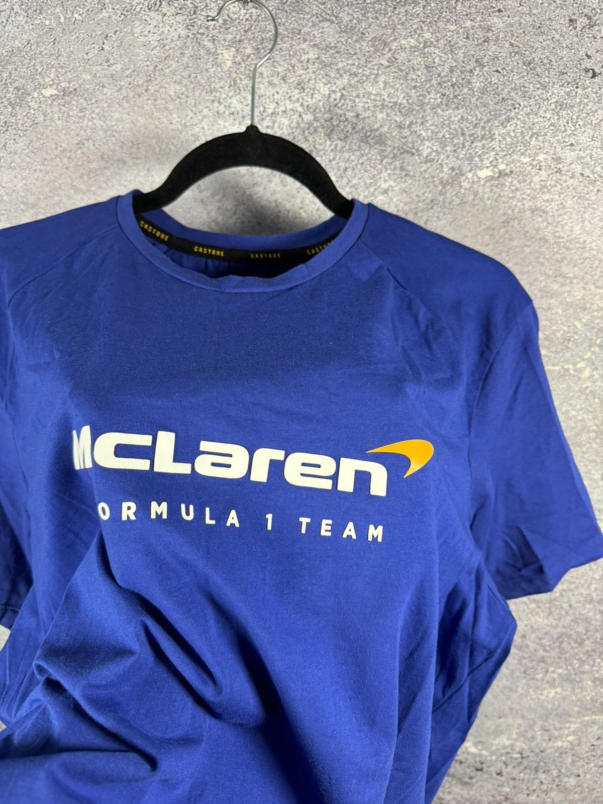 Castore × Formula 1 × Malcolm McLaren McLaren Formula 1 Team Racing T Shirt Blue Men’s XLarge Size US XL / EU 56 / 4 - 7 Thumbnail