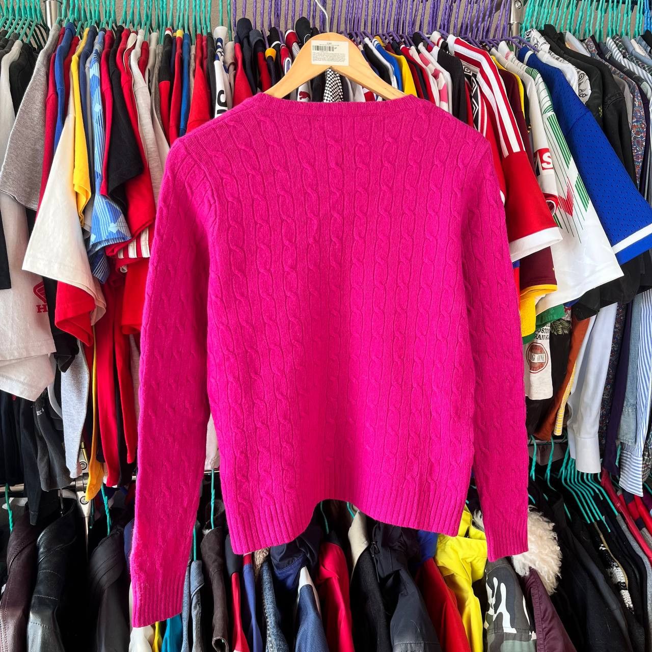 Ralph Lauren Sport Vintage Ralph Lauren Sport Cable-Knit Wool V-Neck Sweater Size M / US 6-8 / IT 42-44 - 6 Thumbnail