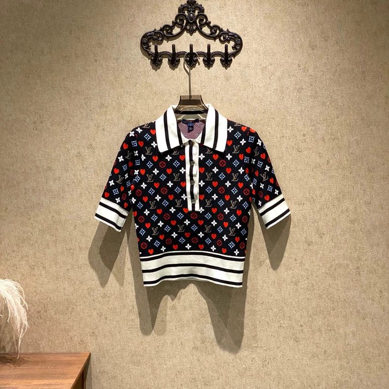 Louis Vuitton Louis Vuitton Love presbyopia full print knitted short sle Size S / US 4 / IT 40 - 1 Thumbnail