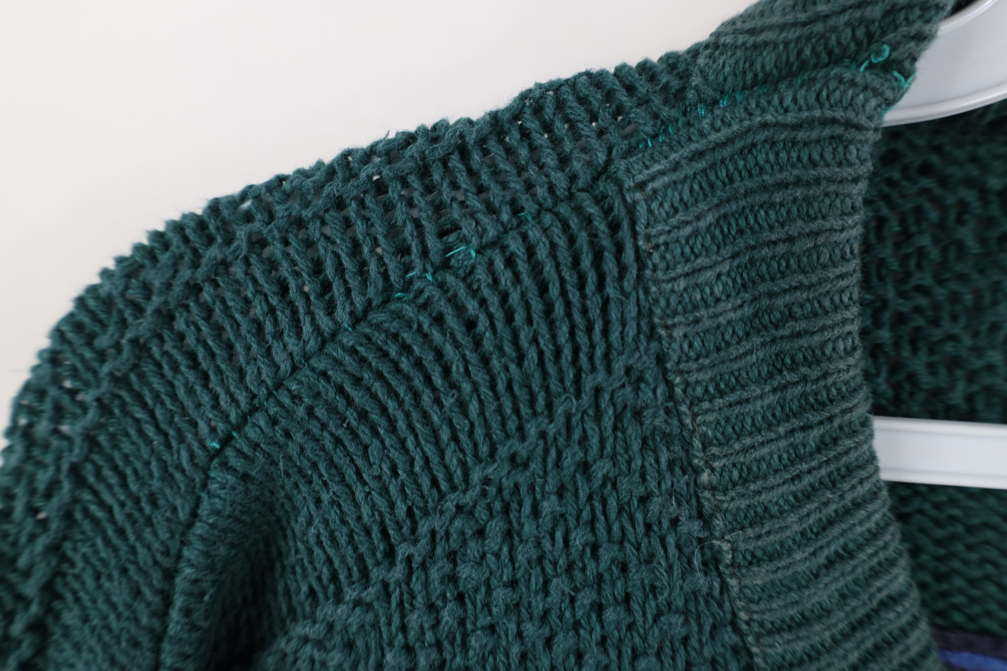 Vintage Vintage 90s Streetwear Fair Isle Knit Crewneck Sweater Green Size US XL / EU 56 / 4 - 5 Thumbnail