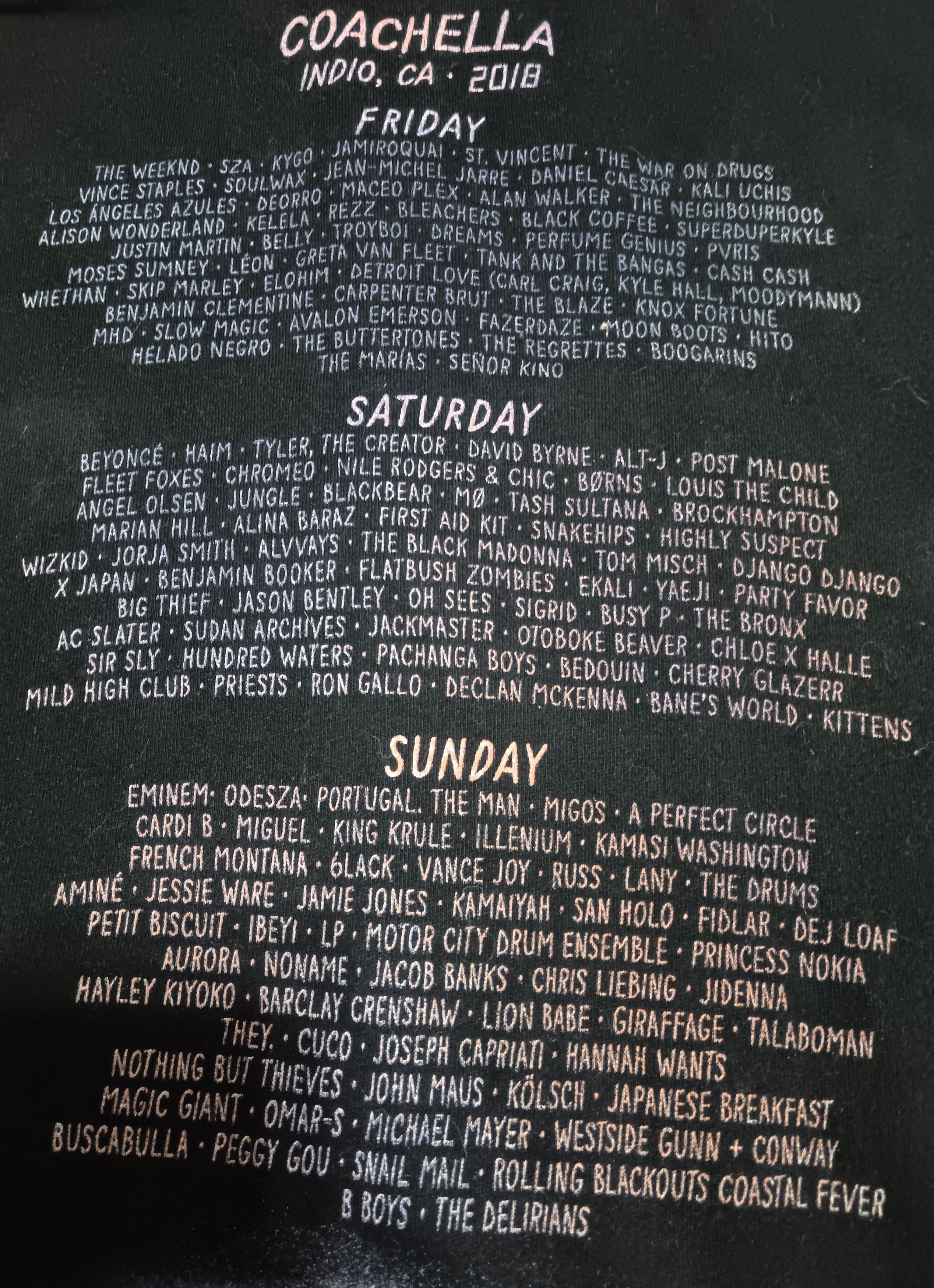 Band Tees COACHELLA MUSIC FESTIVAL 2018HOODIE Size US M / EU 48-50 / 2 - 4 Thumbnail