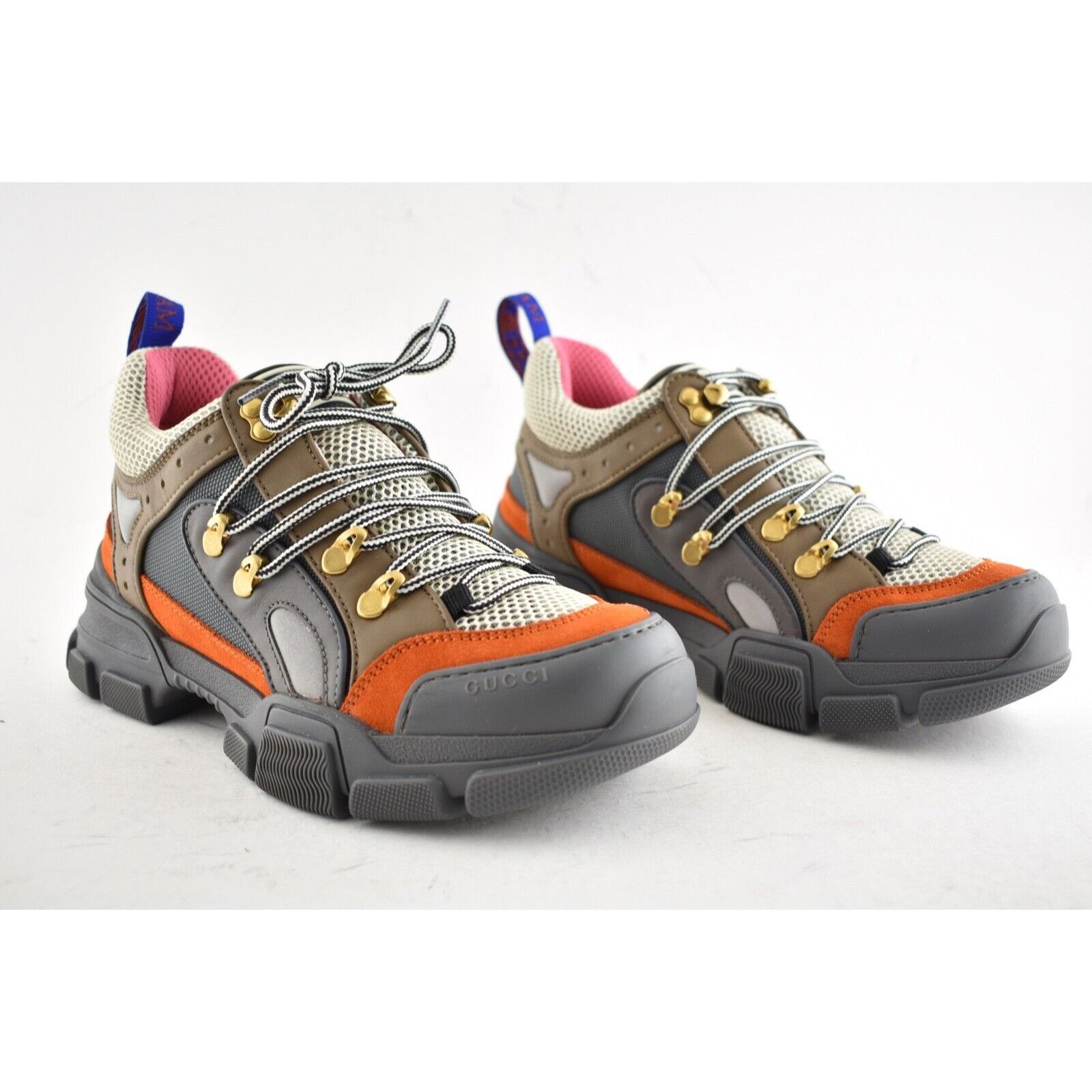Gucci Gucci Journey Grey Orange Hiker Boot Trainer Sneaker 35.5 Size US 5.5 / IT 35.5 - 3 Thumbnail