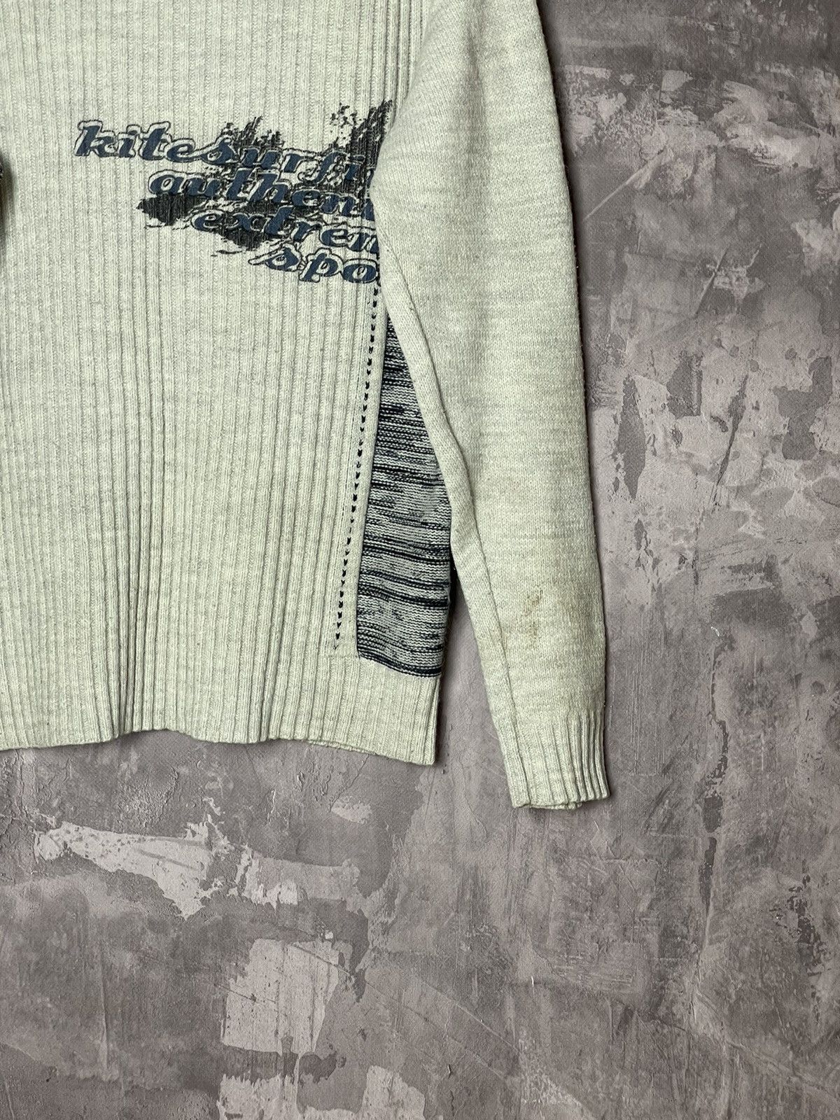Tribal Streetwear × Vintage Y2K VTG 2000s Japanese 3D Striped Knit Sweater Size US M / EU 48-50 / 2 - 4 Thumbnail