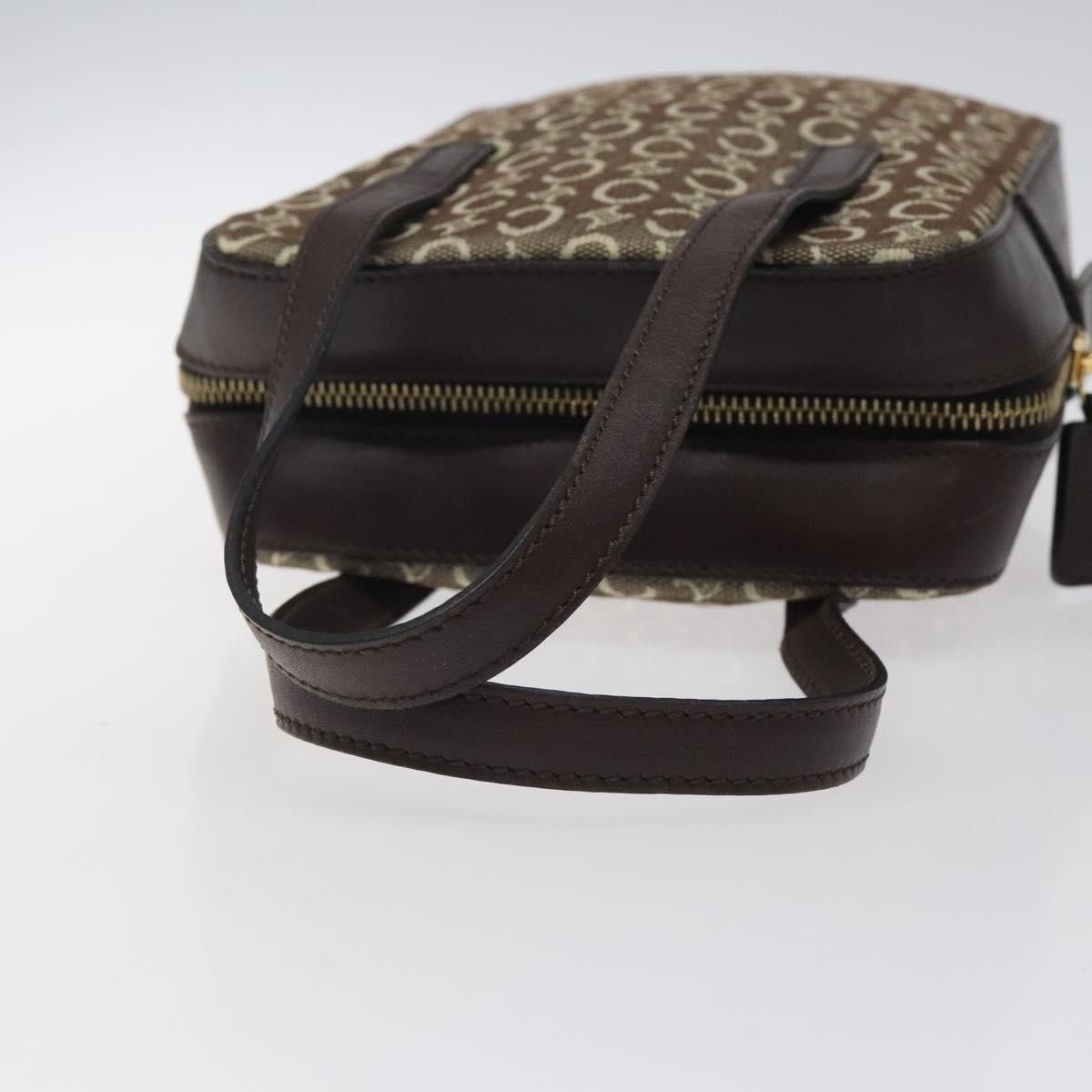 Celine CELINE C Macadam Canvas Hand Bag Brown Gold Size ONE SIZE - 7 Thumbnail