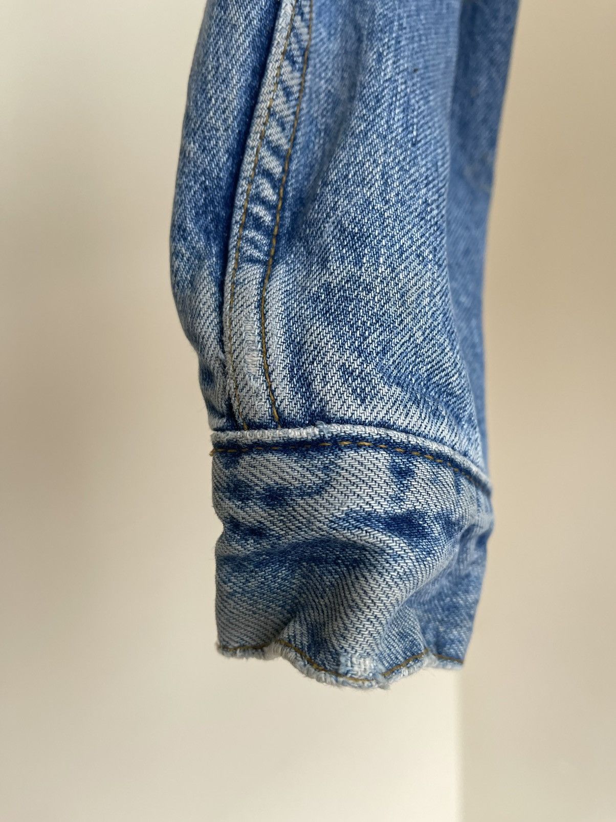 Levi's Type 3 Flannel Blanked Lined Washed Denim Trucker Jacket 90s Size US M / EU 48-50 / 2 - 24 Thumbnail