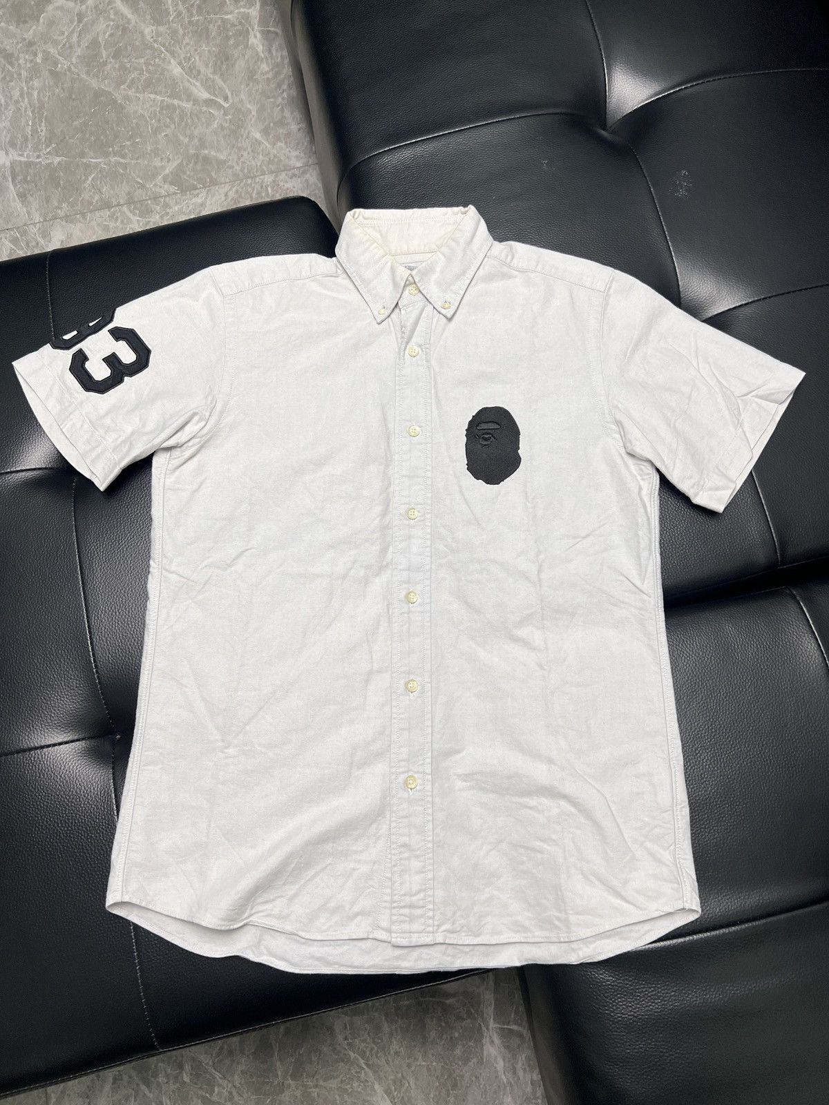 Bape A Bathing Ape Ape Head Embroidered “93” Short Sleeve Button Size US M / EU 48-50 / 2 - 1 Thumbnail
