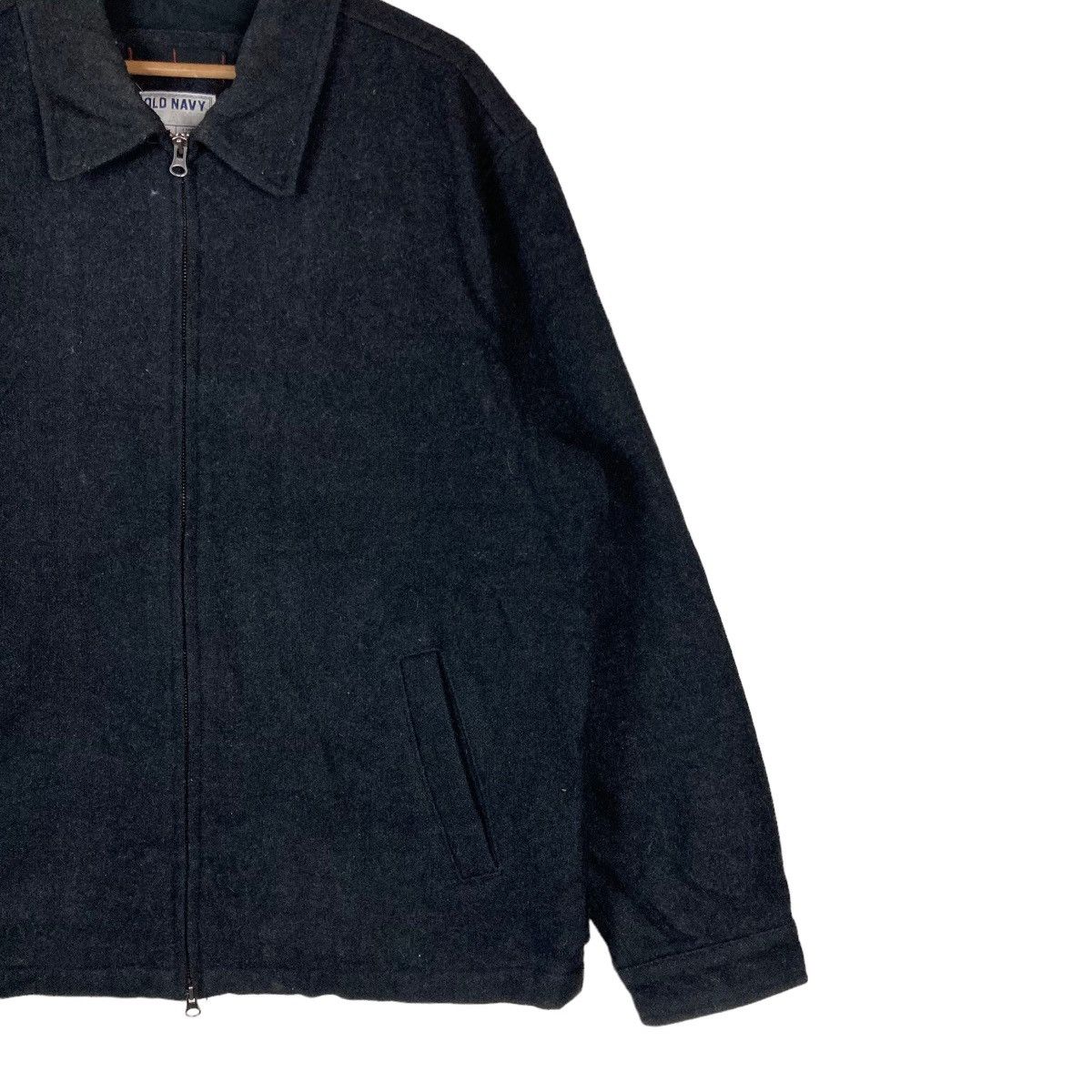 Old Navy Vintage Old Navy Plain Full Zipper Wool Jacket Size US XL / EU 56 / 4 - 4 Thumbnail
