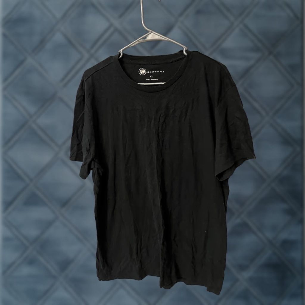 Aeropostale VINTAGE Aeropostale Solid Tee Mens T-Shirt XL Black Logo Short Sleeve Casual Men T-Shirt Regular Fit - Mens Size US XL / EU 56 / 4 - 1 Thumbnail