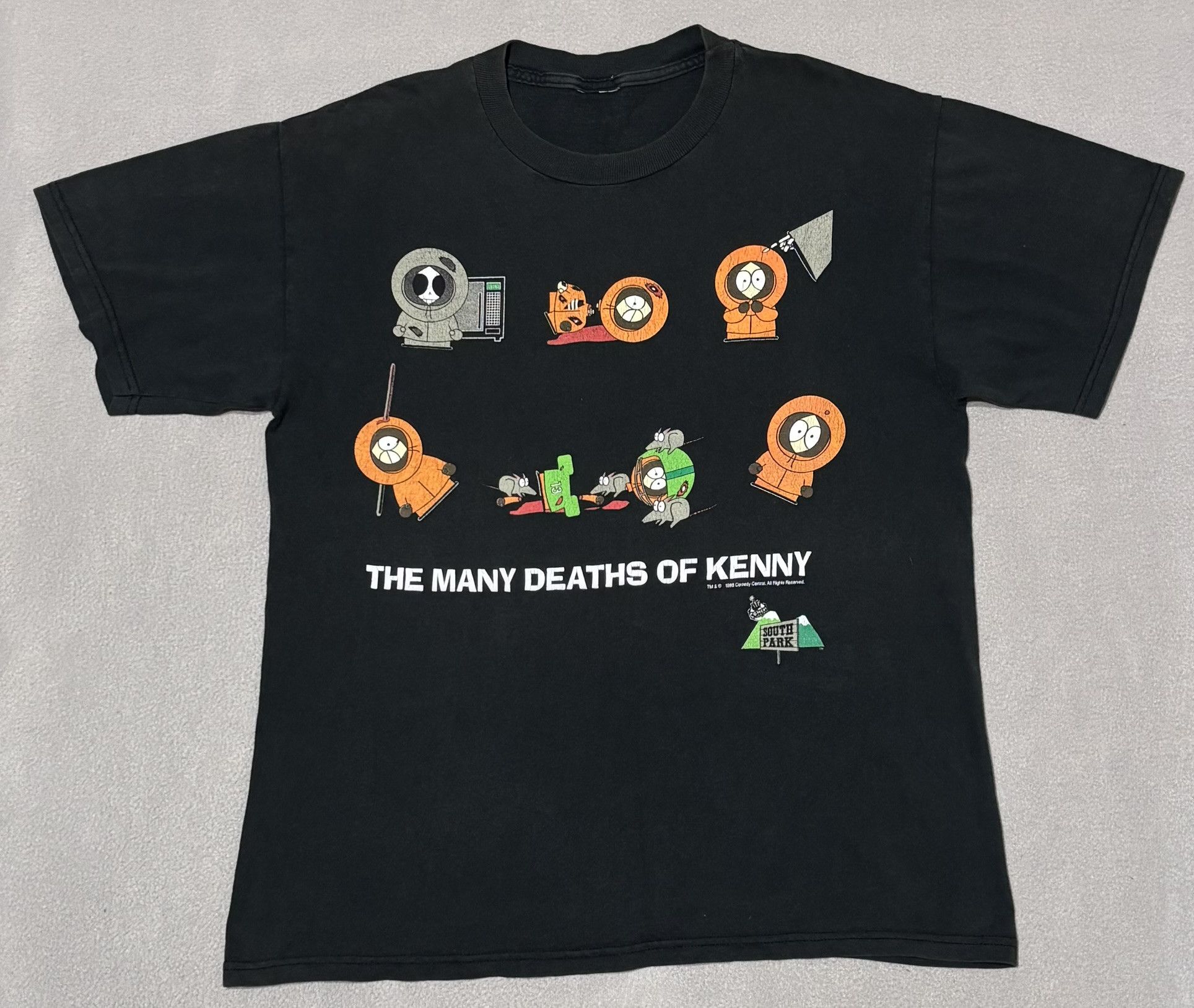 Vintage South Park The Many Deaths of Kenny T-shirt 1998 Size. L Size US XL / EU 56 / 4 - 5 Thumbnail