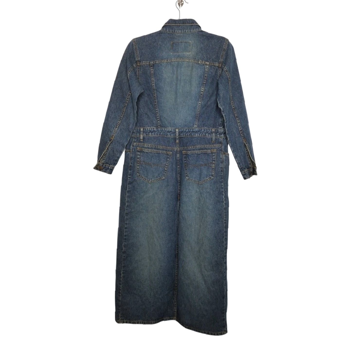 L.E.I. VINTAGE L.E.I. Denim Trench Coat Cardigan Jacket Western Country Medium Cotton Coat Women M Blue Size M / US 6-8 / IT 42-44 - 6 Thumbnail