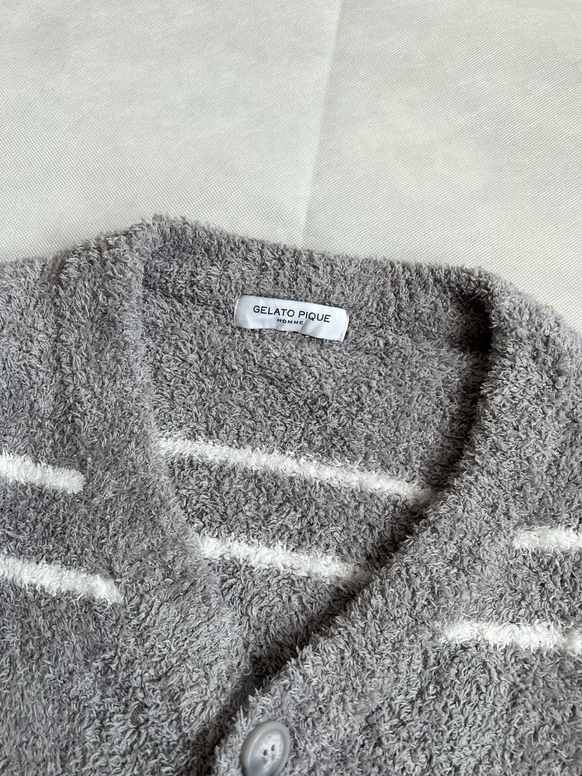 Homespun Knitwear Mohair Gelato Pique Homme Cardigan Fleece Sweater Size US L / EU 52-54 / 3 - 3 Thumbnail