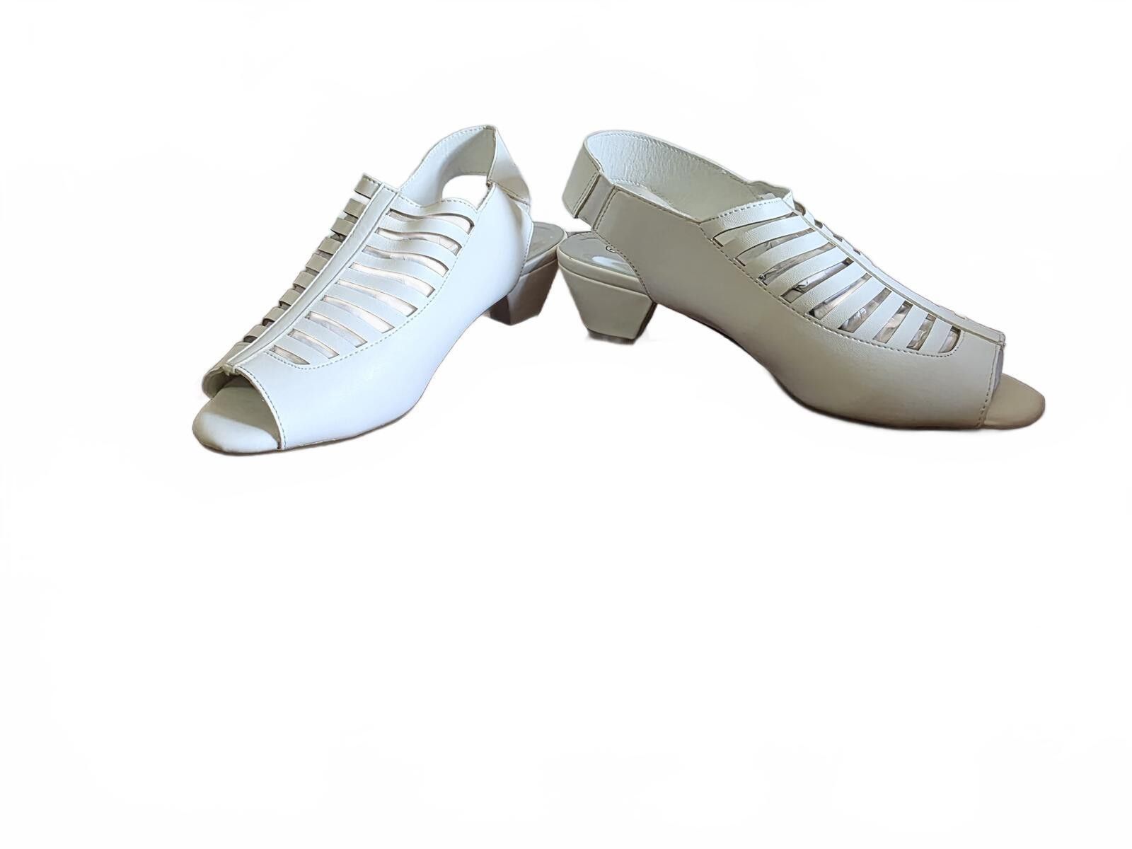Other It's OK White Peep Toe Slingback Heels Size 7W Comfortable Size US 7 / IT 37 - 11 Thumbnail