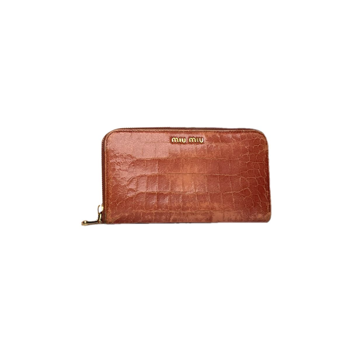 Miu Miu Brown Leather Wallet Size ONE SIZE - 1 Thumbnail