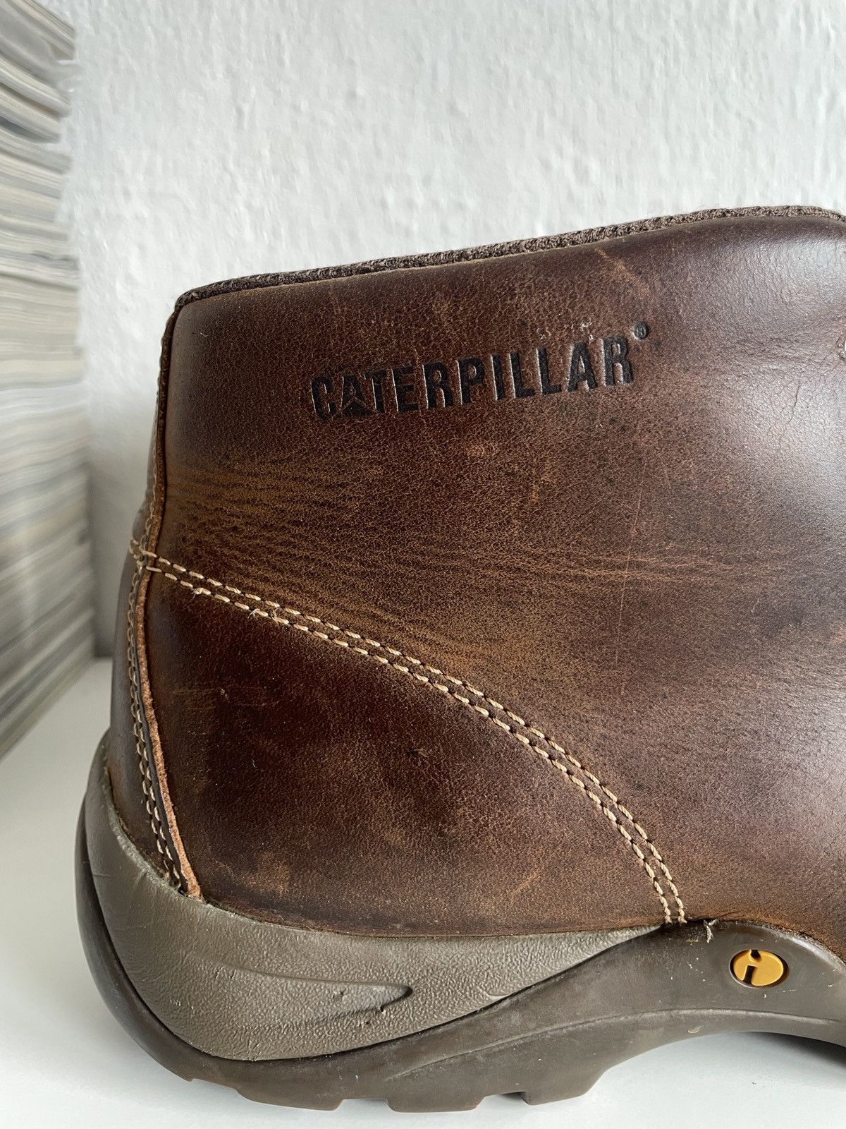 Caterpillar Caterpillar Distressed Leather Work Boots Patina size 46 Size US 12.5 / EU 45-46 - 12 Thumbnail