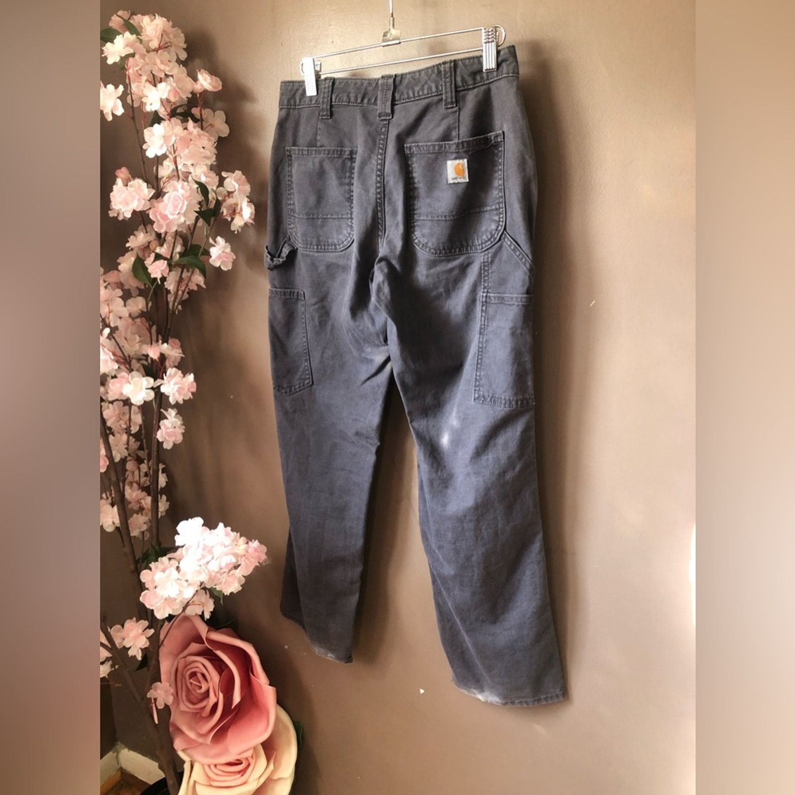 Carhartt Carhartt cargo pants loose distressed loops and pockets. Size 23" - 6 Thumbnail