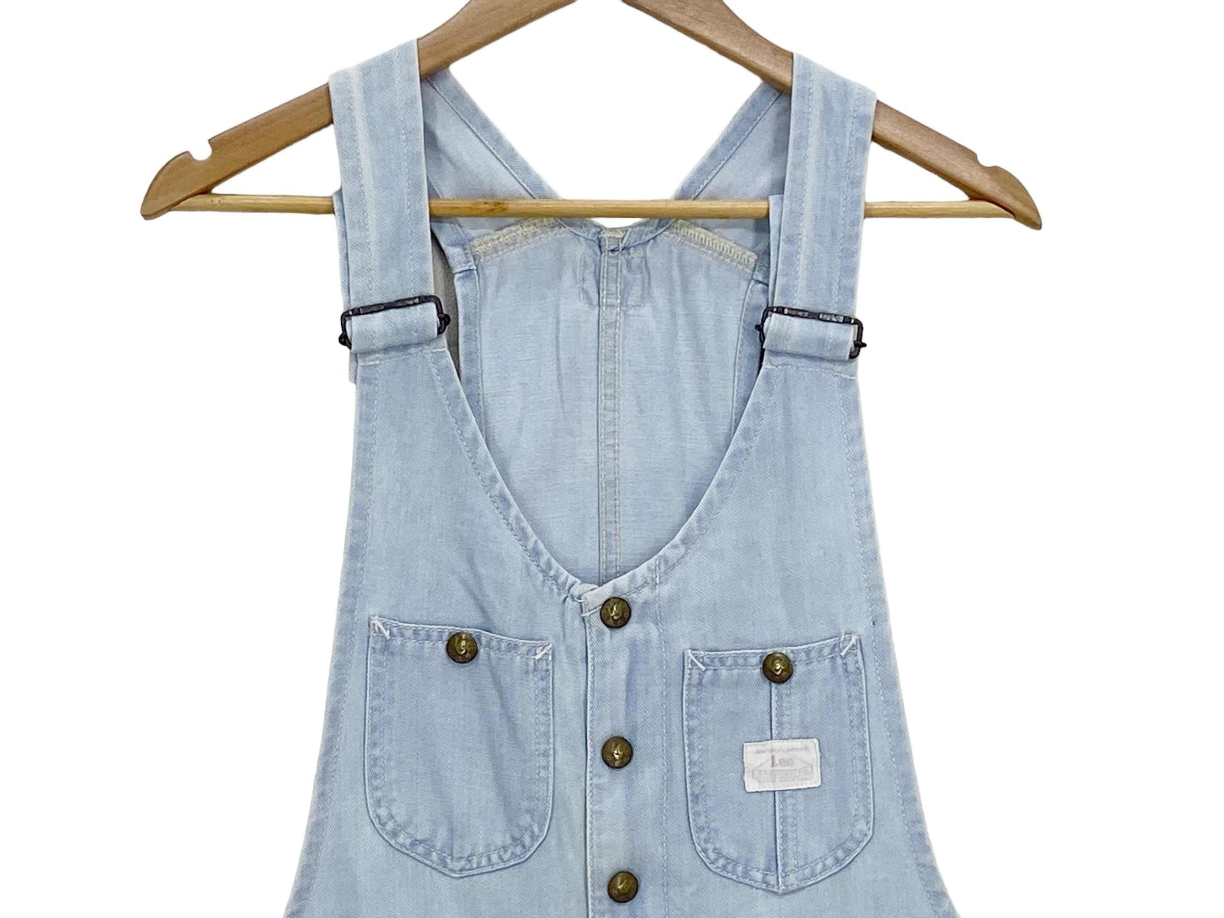 Lee × Vintage Lee Carpenter Bib Overalls Light Wash Jeans Size US 32 / EU 48 - 3 Thumbnail