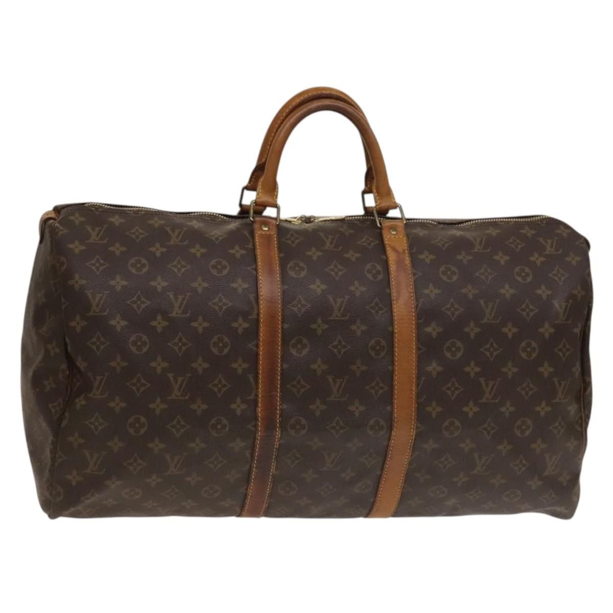 LOUIS VUITTON Monogram Keepall 55 Boston Bag M41424