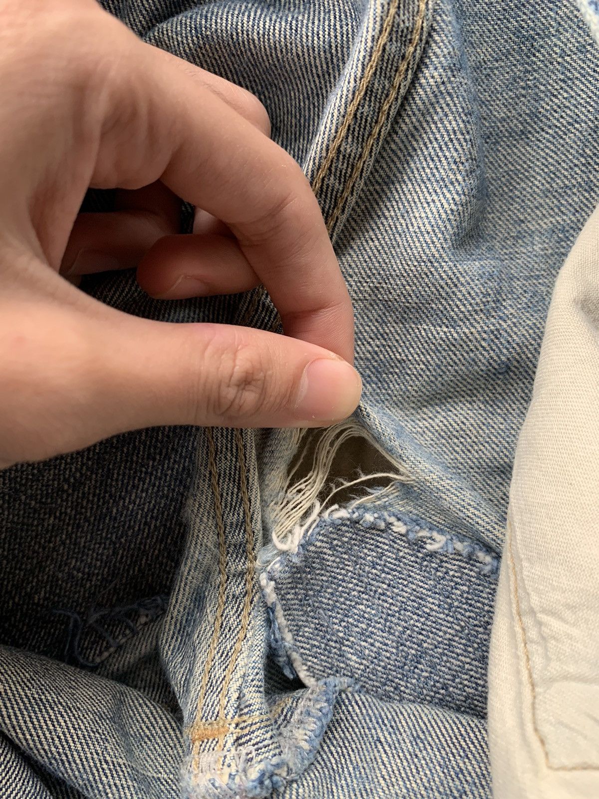 Japanese Brand vintage Okura Hr Market Selvedge Distressed denim Size US 34 / EU 50 - 16 Thumbnail