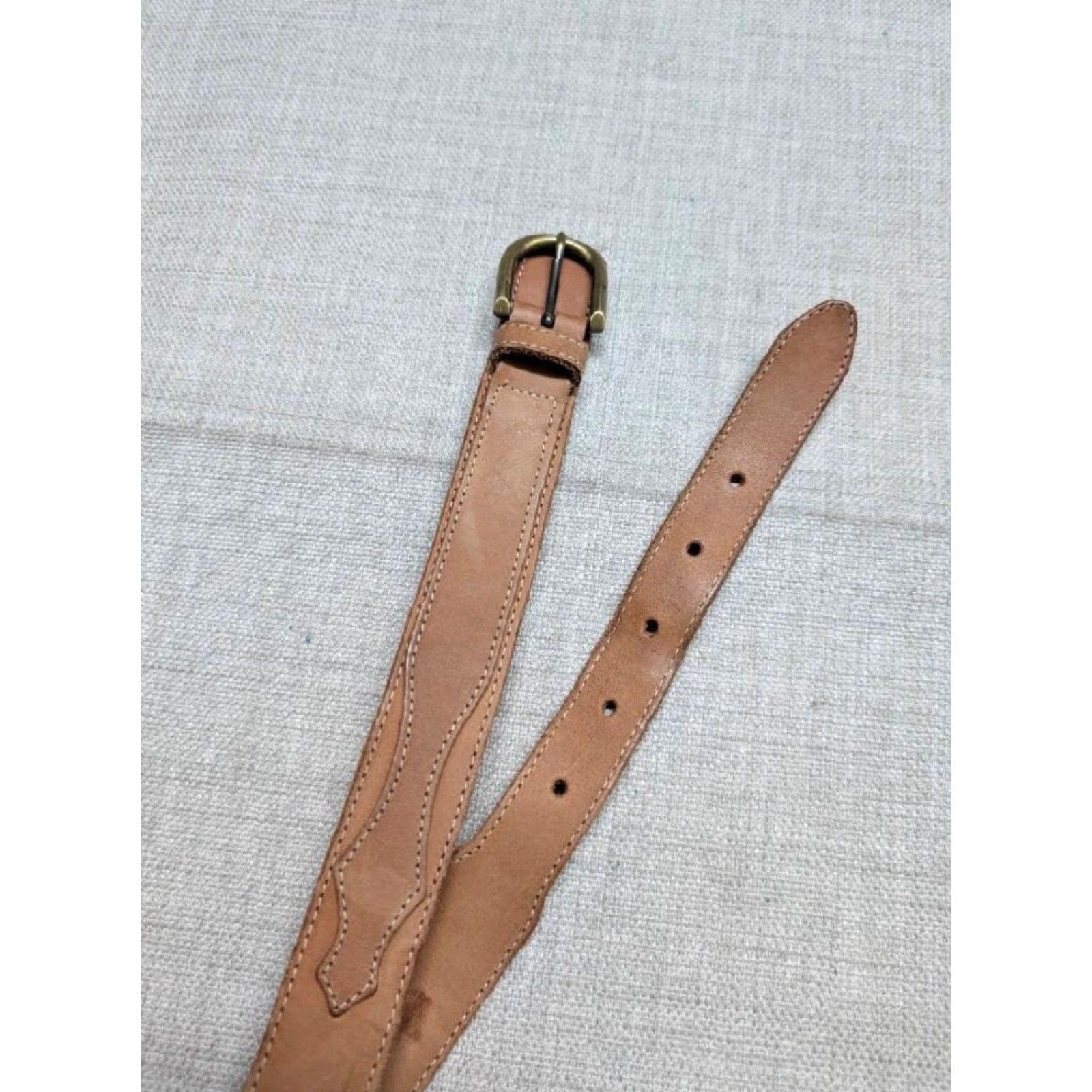Vintage VINTAGE Atlas WESTERN BELT Ranger Belt ENGLAND cowhide leather 36 Brown Mens Belt 35/36 Western Ranger Size 36 - 2 Thumbnail