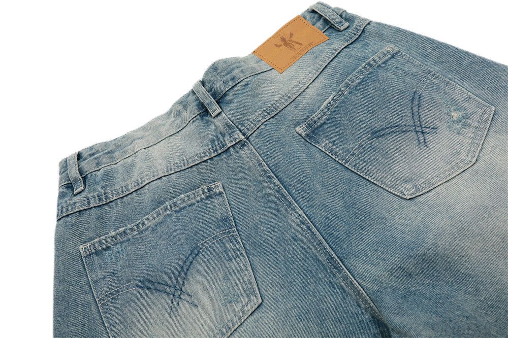 Japanese Brand × Jean Punk men's distressed loose washed ripped denim shorts Size US 32 / EU 48 - 6 Thumbnail