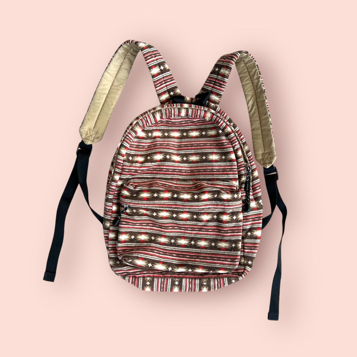 Japanese Brand × Jun Takahashi × Uniqlo VINTAGE UNIQLO NATIVE NORDIC MICRO FLEECE BACKPACK Size ONE SIZE - 1 Thumbnail