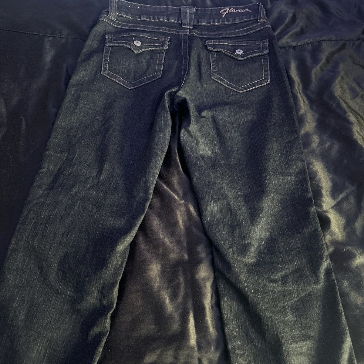 Vintage Flavour black low-rise jeans Size 30" / US 8 / IT 44 - 2 Thumbnail