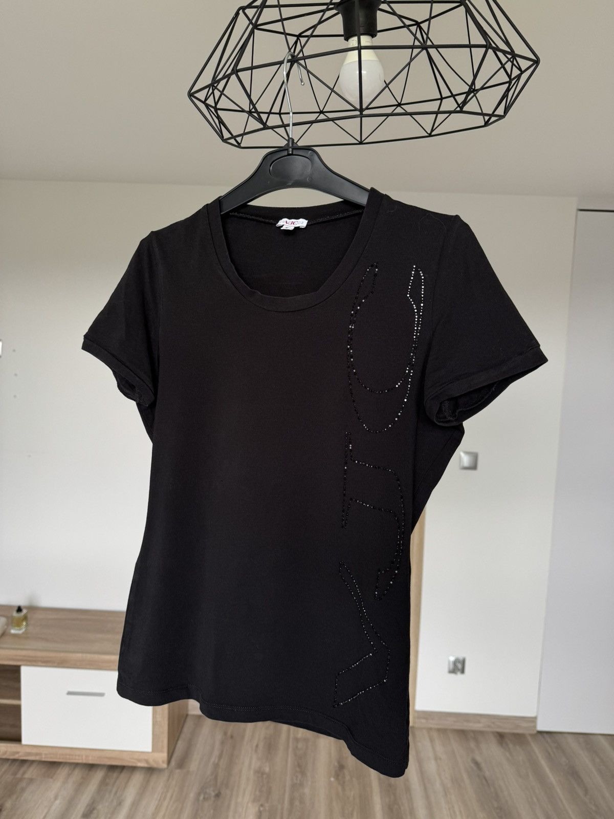 Versace × Vintage Vintage Versace JC Tshirt rhinestone logo y2k glamour grunge Size S / US 4 / IT 40 - 14 Thumbnail