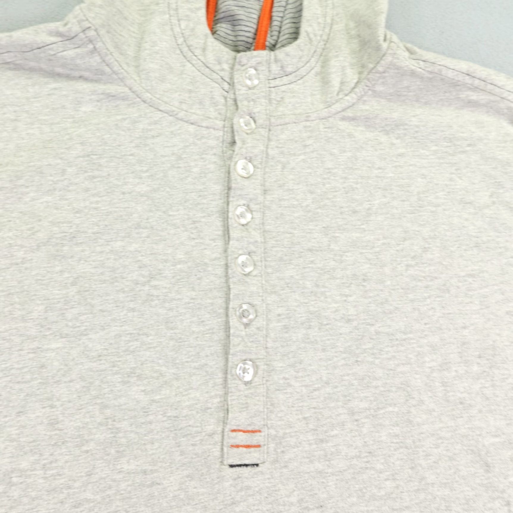 Carbon2Cobalt VINTAGE Carbon 2 Cobalt Hoodie Mens Large Gray Button Up Pullover Sweatshirt Knit High Neck Cotton Spandex Logo Size US L / EU 52-54 / 3 - 3 Thumbnail
