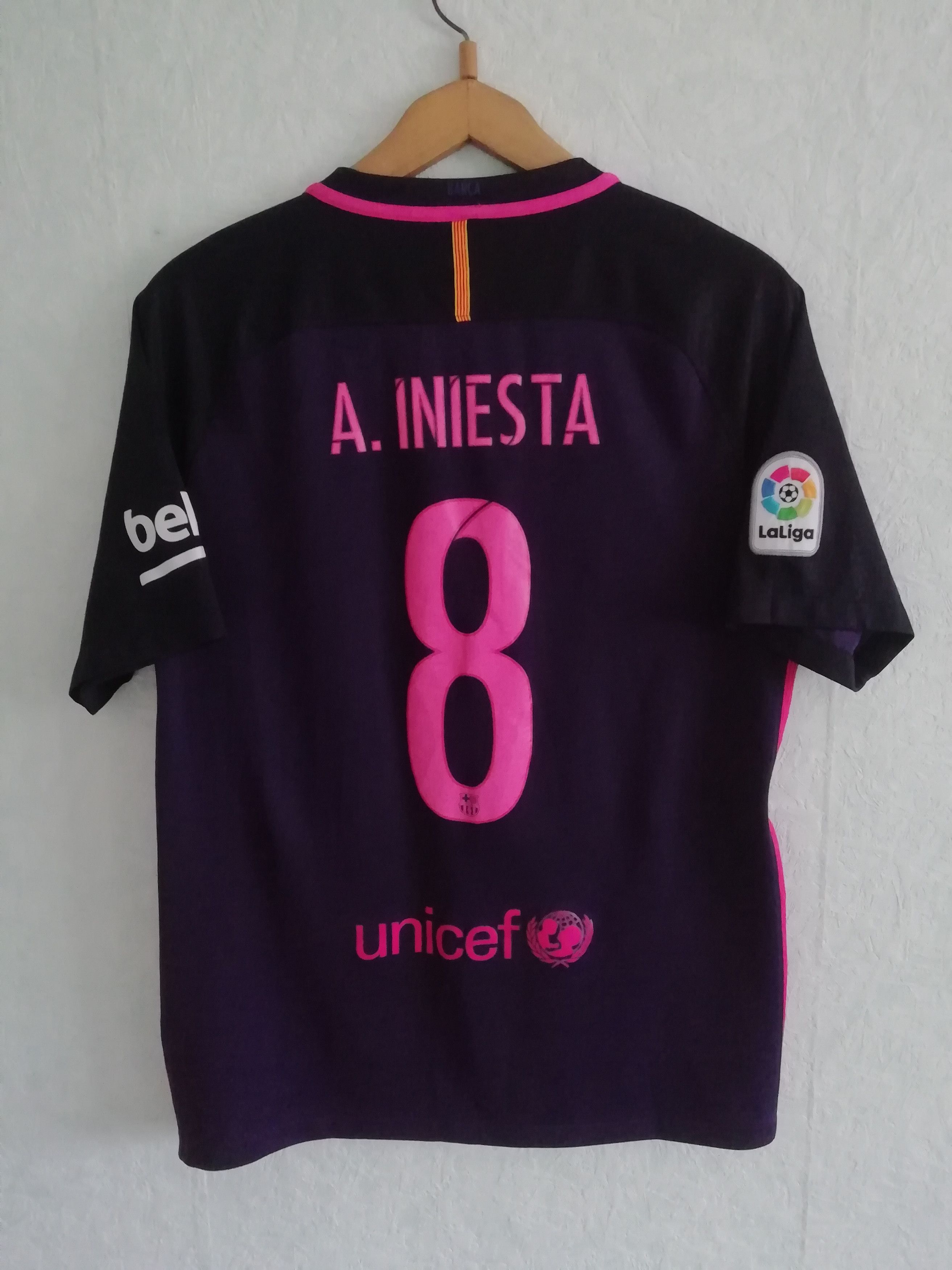 Nike Barcelona Iniesta Away 2016 2017 Nike Shirt Football L | Grailed