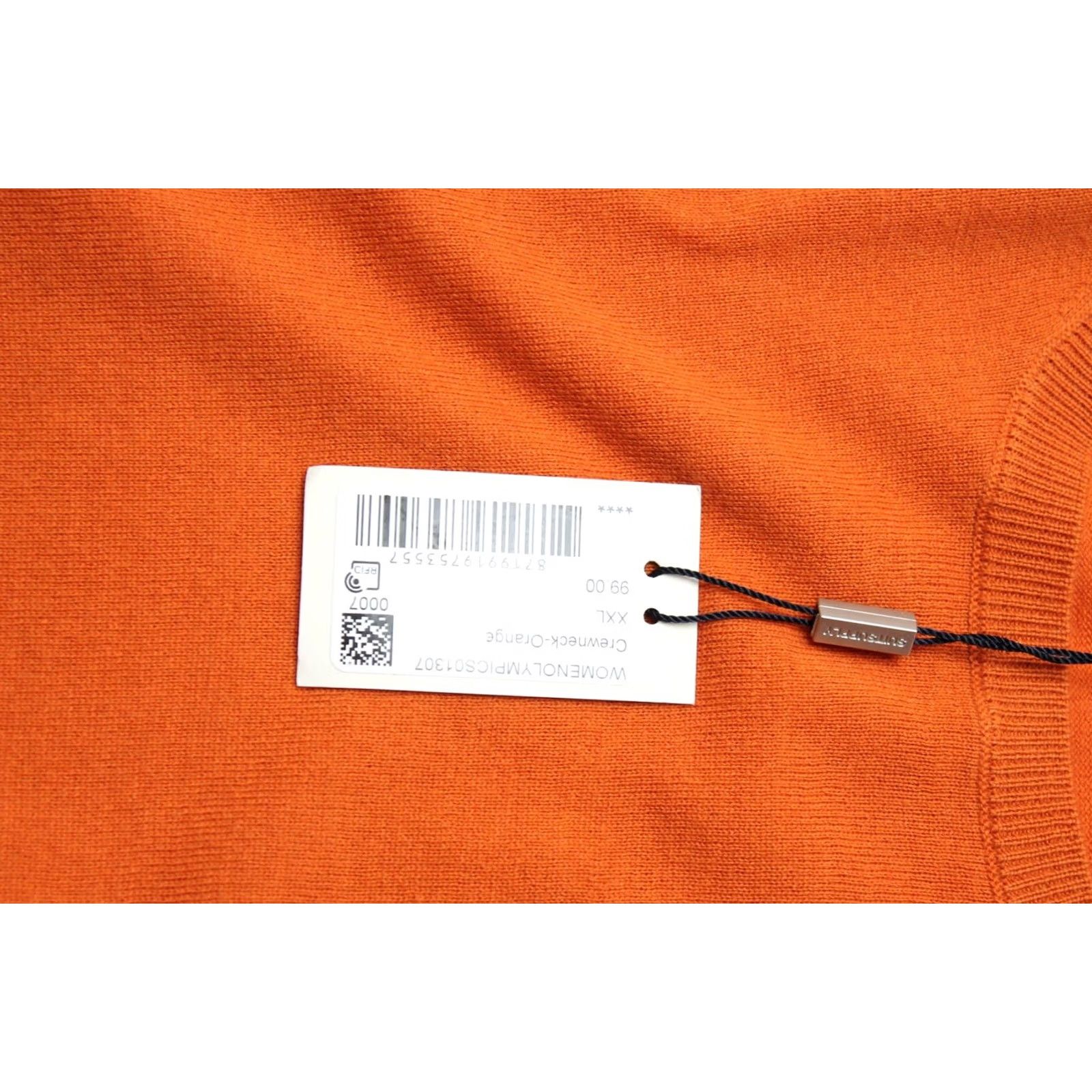 Suitsupply SUITSUPPLY Olympics T-Shirt Women's 2XL Merino Wool Blend Knit Short Sleeve Orange Size XXL / US 16-18 / IT 52-54 - 5 Thumbnail