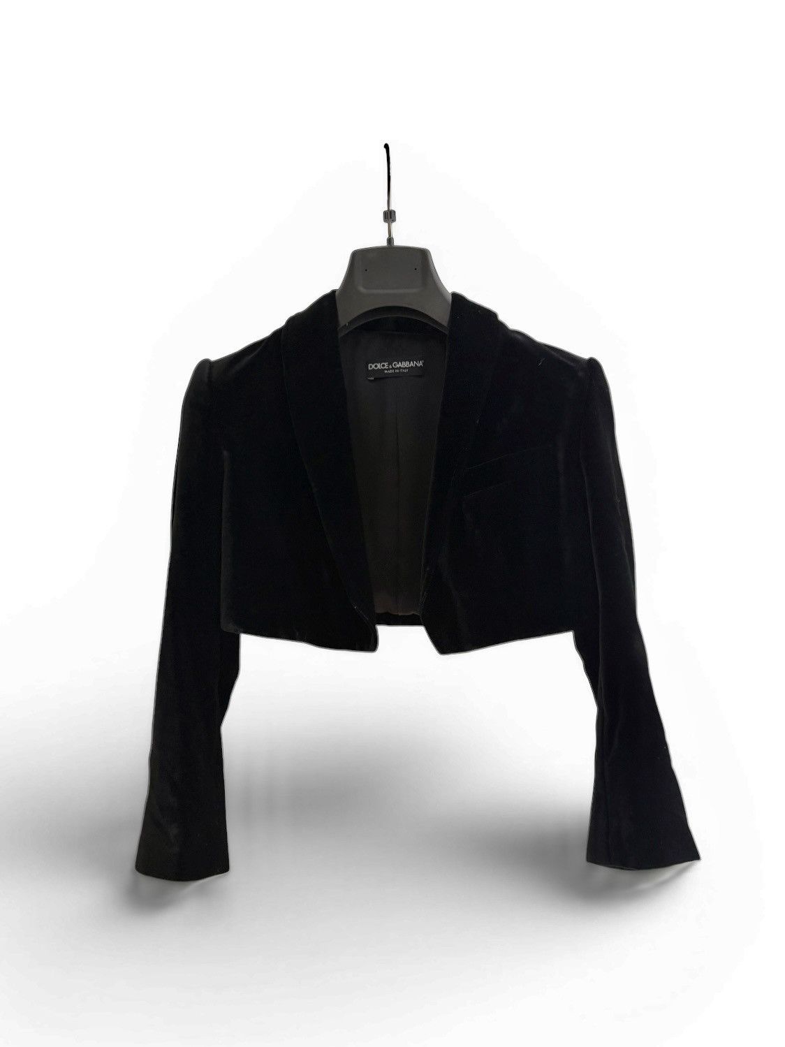Dolce & Gabbana Dolce Gabbana Velour Cropped Blazer Jacket Size S / US 4 / IT 40 - 1 Thumbnail